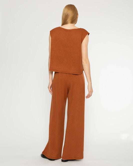 Rust Sweater Knit Lounge Tank