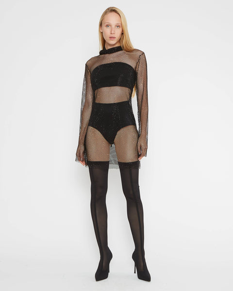 Fishnet turtleneck top best sale