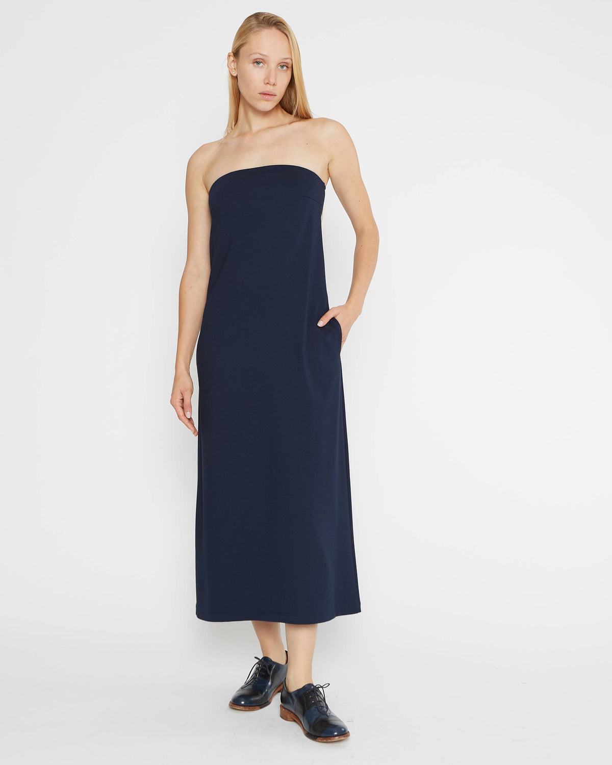 Navy Ponte Knit Perfect Dress