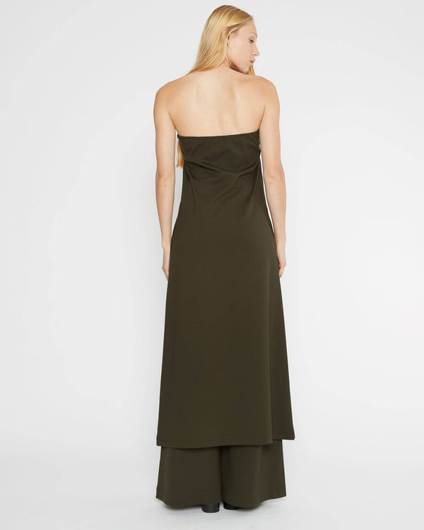 Olive Ponte Knit Perfect Dress