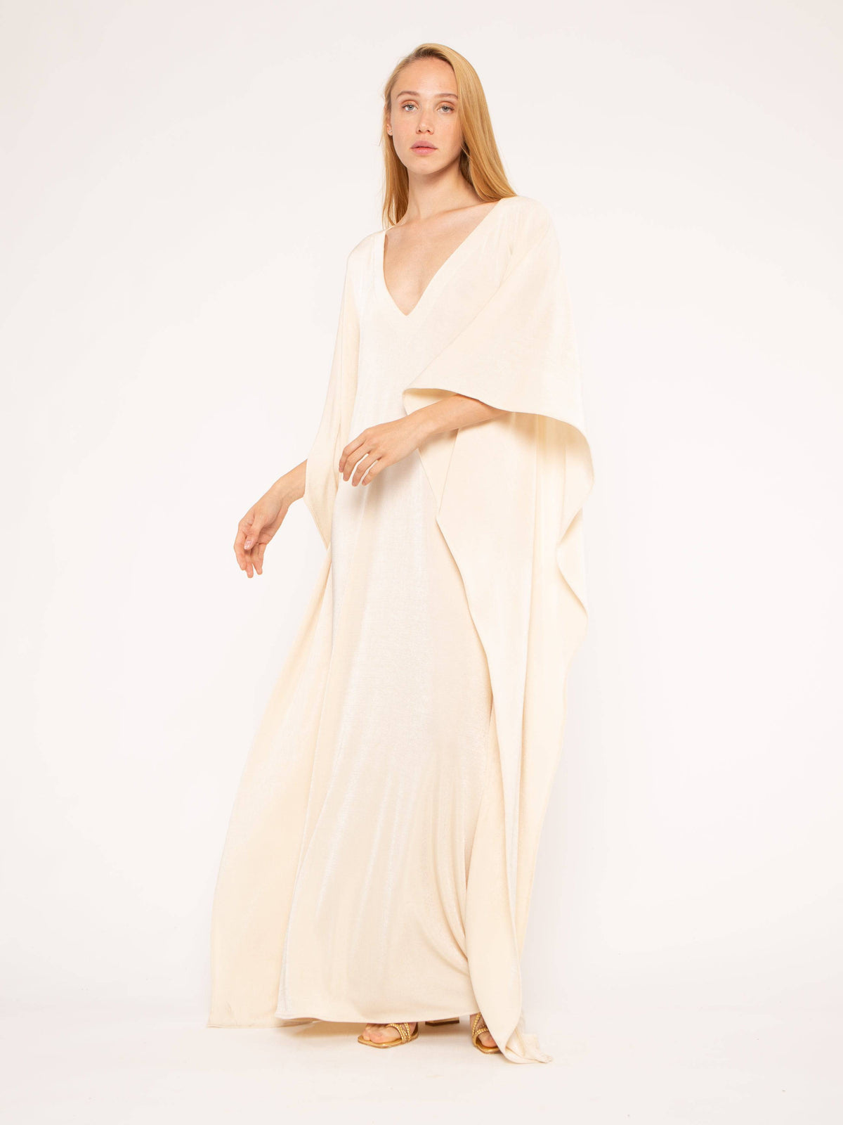 Cream Slinky Caftan