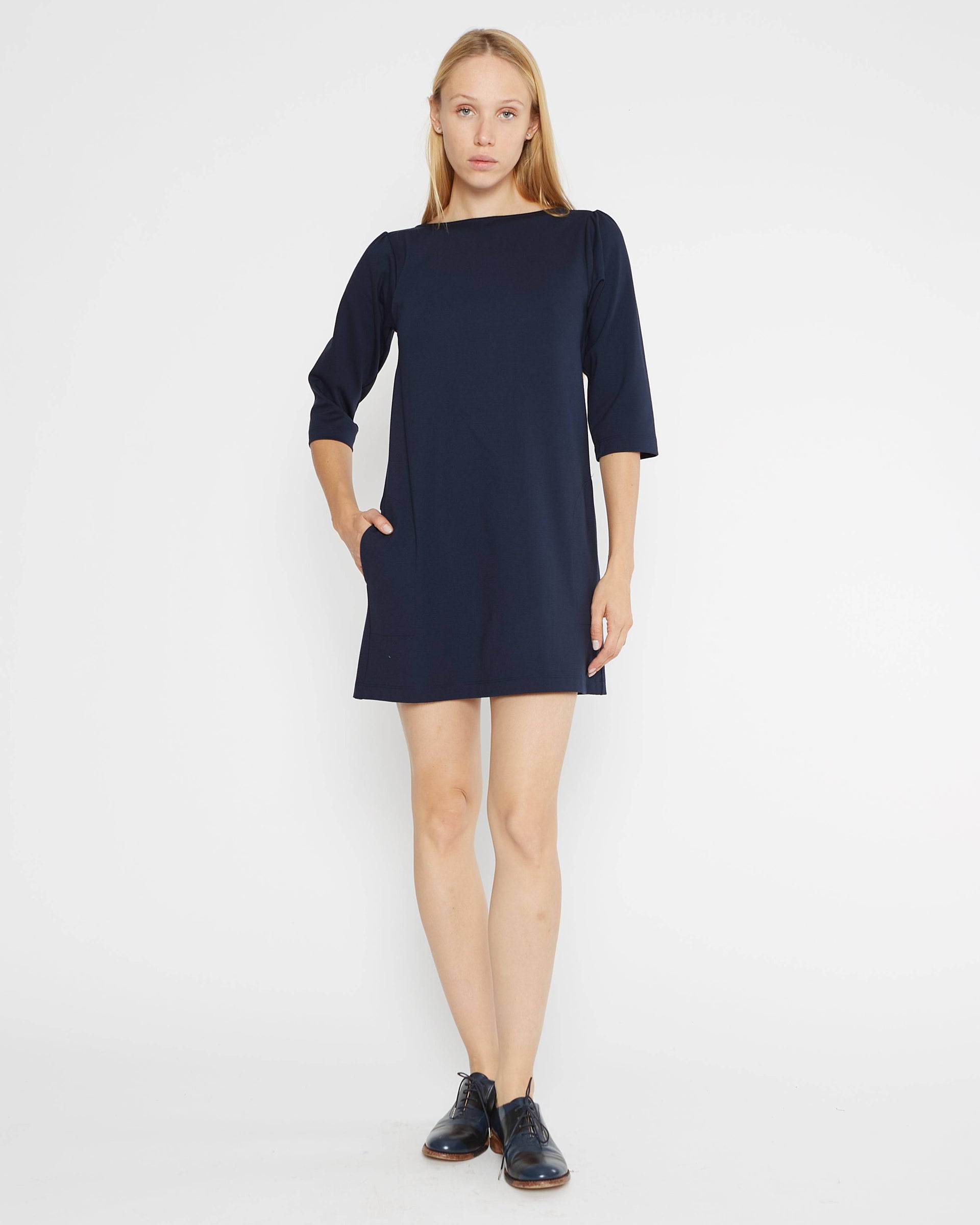 Ripley Rader Navy Ponte Knit A-Line Dress for Women, XL Ripley Rader Navy Ponte Knit A-Line Dress for Women, XL