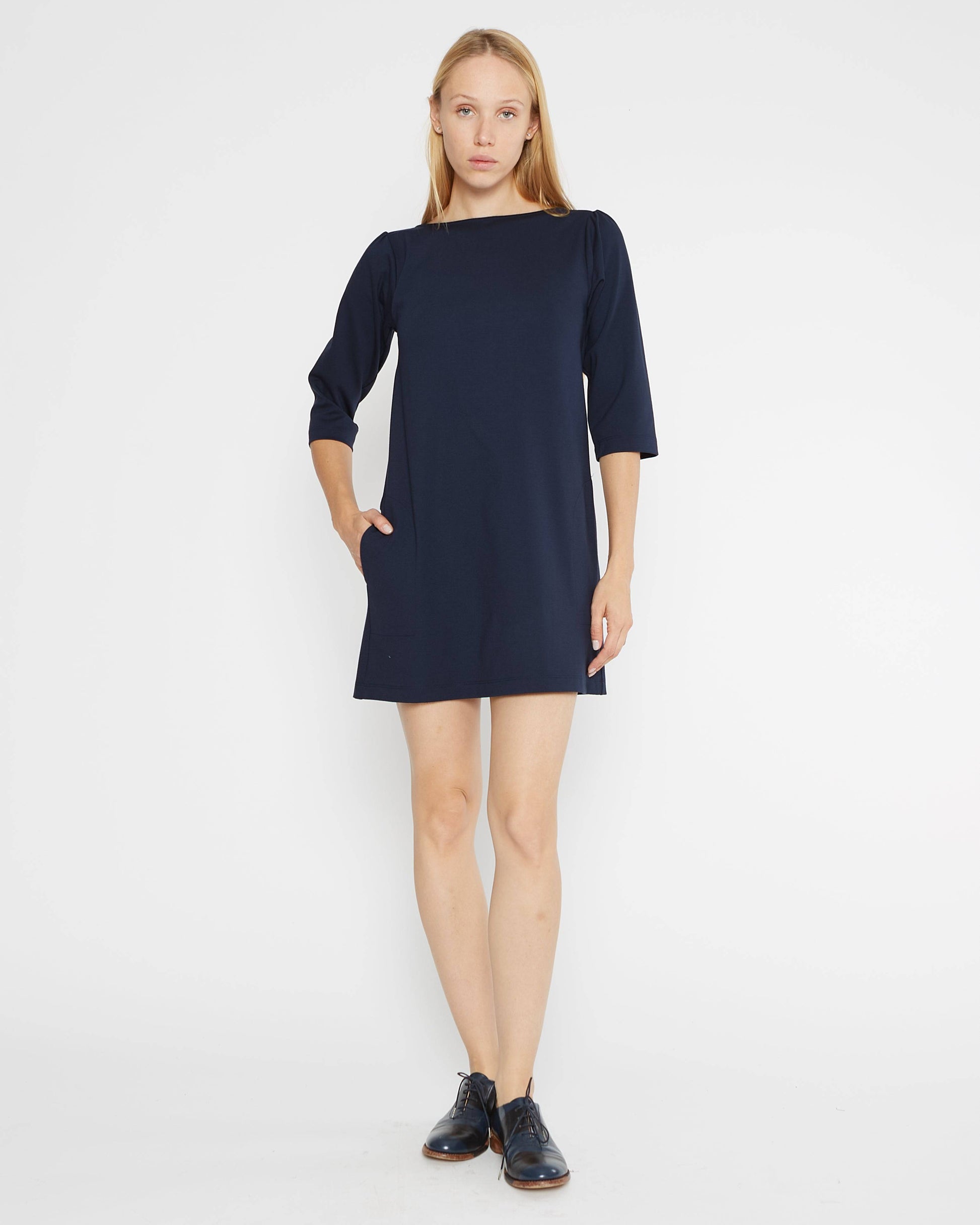 Ripley Rader Navy Ponte Knit A-Line Dress for Women, XL Ripley Rader Navy Ponte Knit A-Line Dress for Women, XL