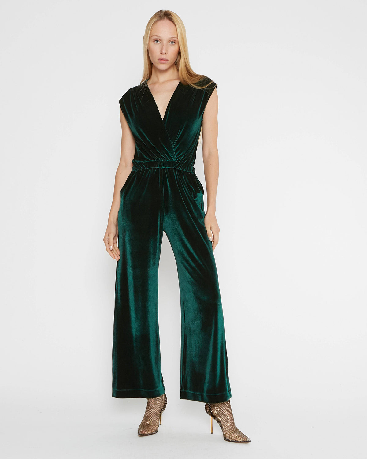 Emerald Velvet Classic Jumpsuit