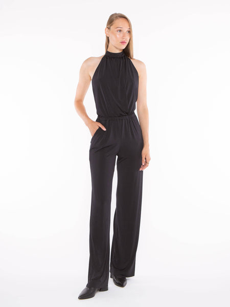 Buy PINZY Women Maxi A-Line Jumpsuit (L, Black) at Amazon.in