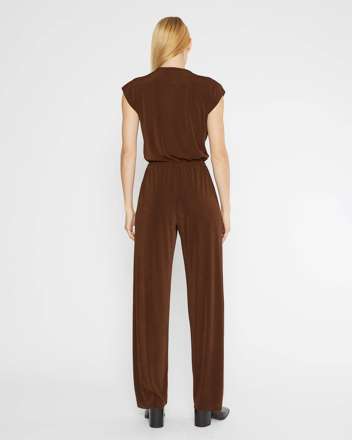 Brown Slinky Jumpsuit