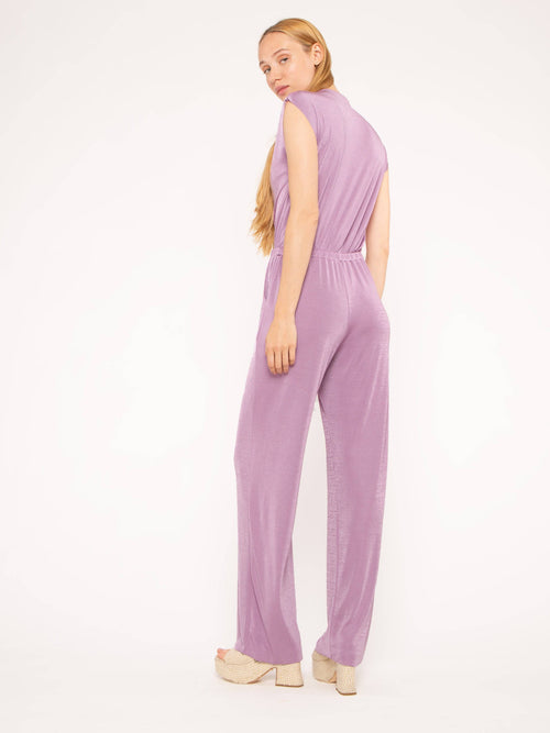 Lavender Slinky Jumpsuit