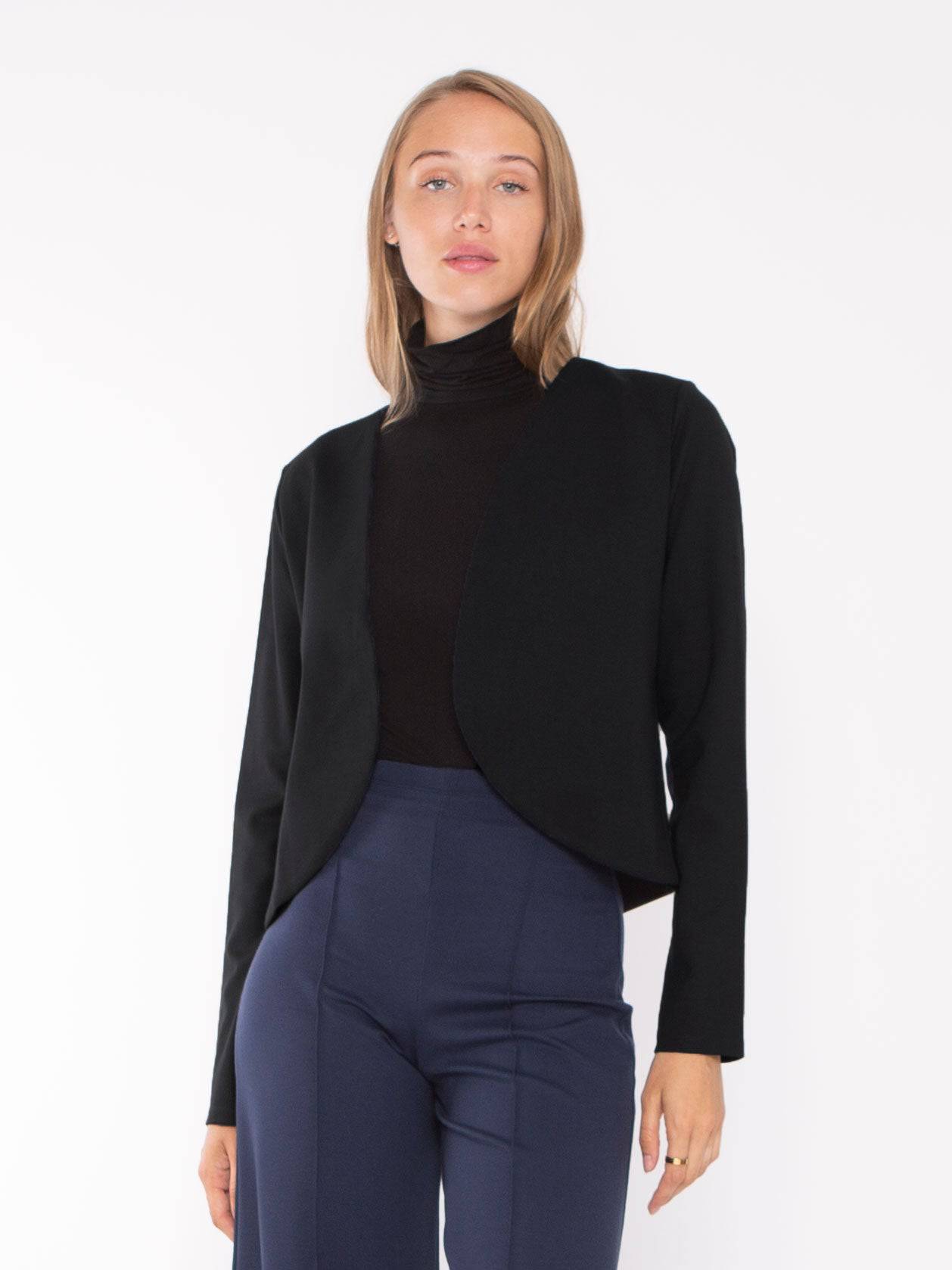 Black ponte hotsell knit blazer