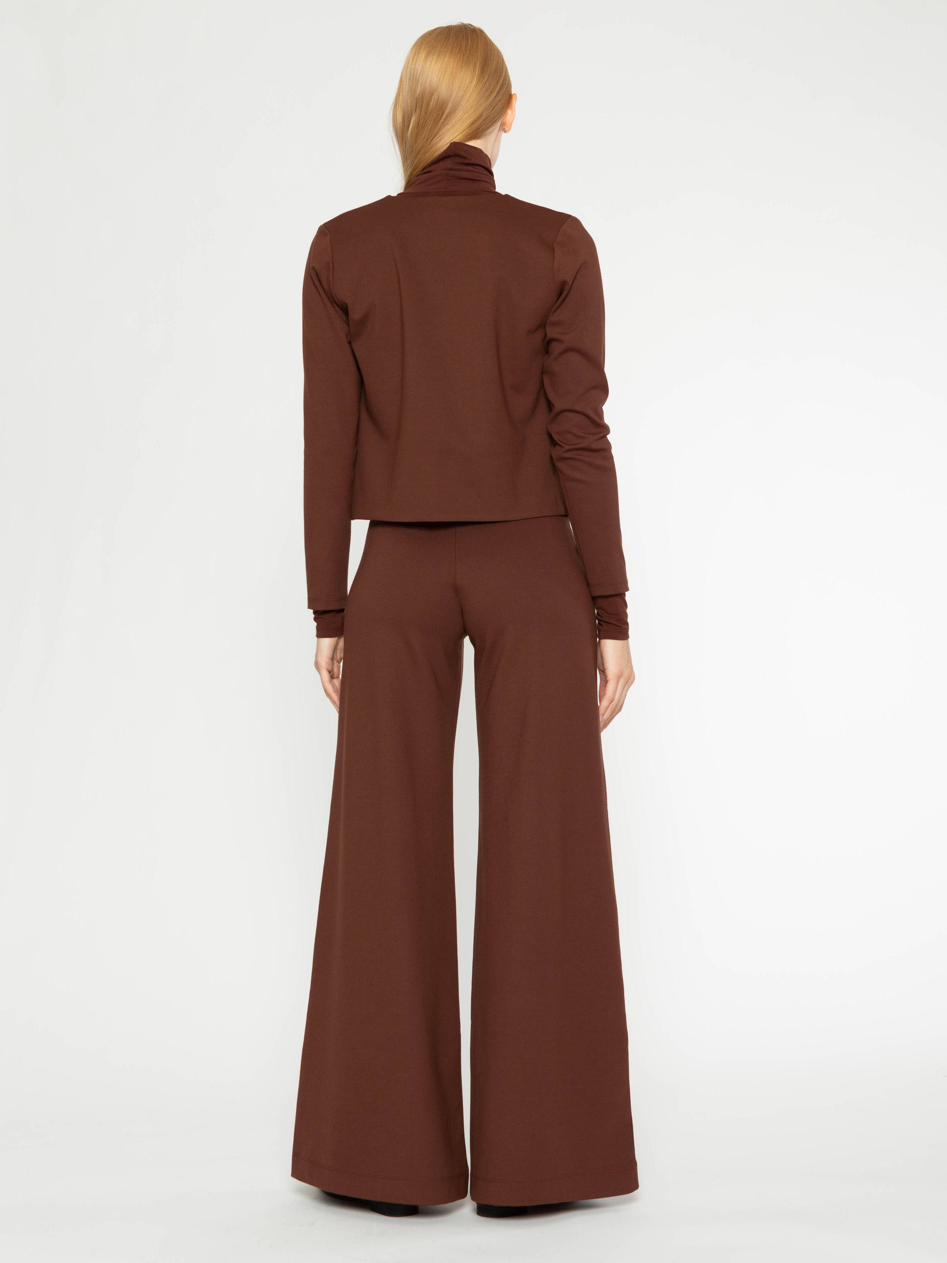 Bardot | Leia Low Rise Trouser in Chocolate| FashionPass