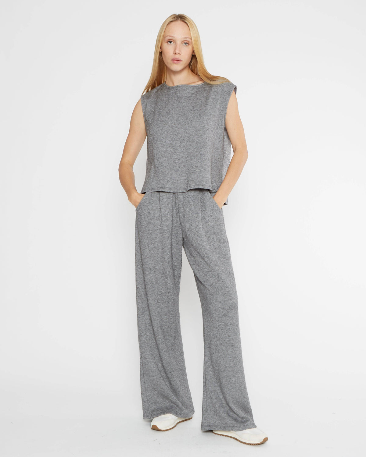 Heather Grey Sweater Knit Lounge Pant