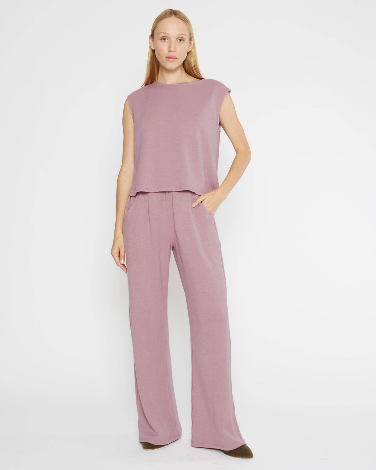 Lilac Sweater Knit Lounge Pant