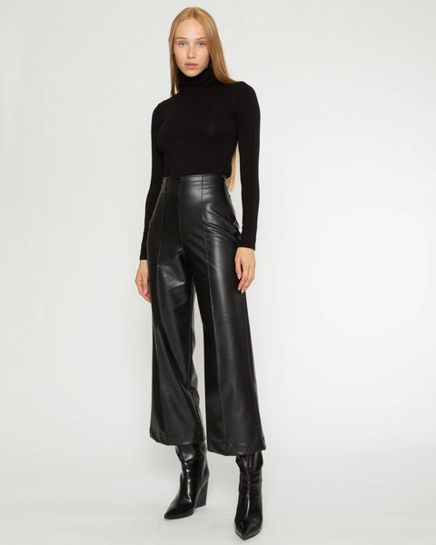 Leather Look Slim Fit Cropped Trousers | Phase Eight | M&S