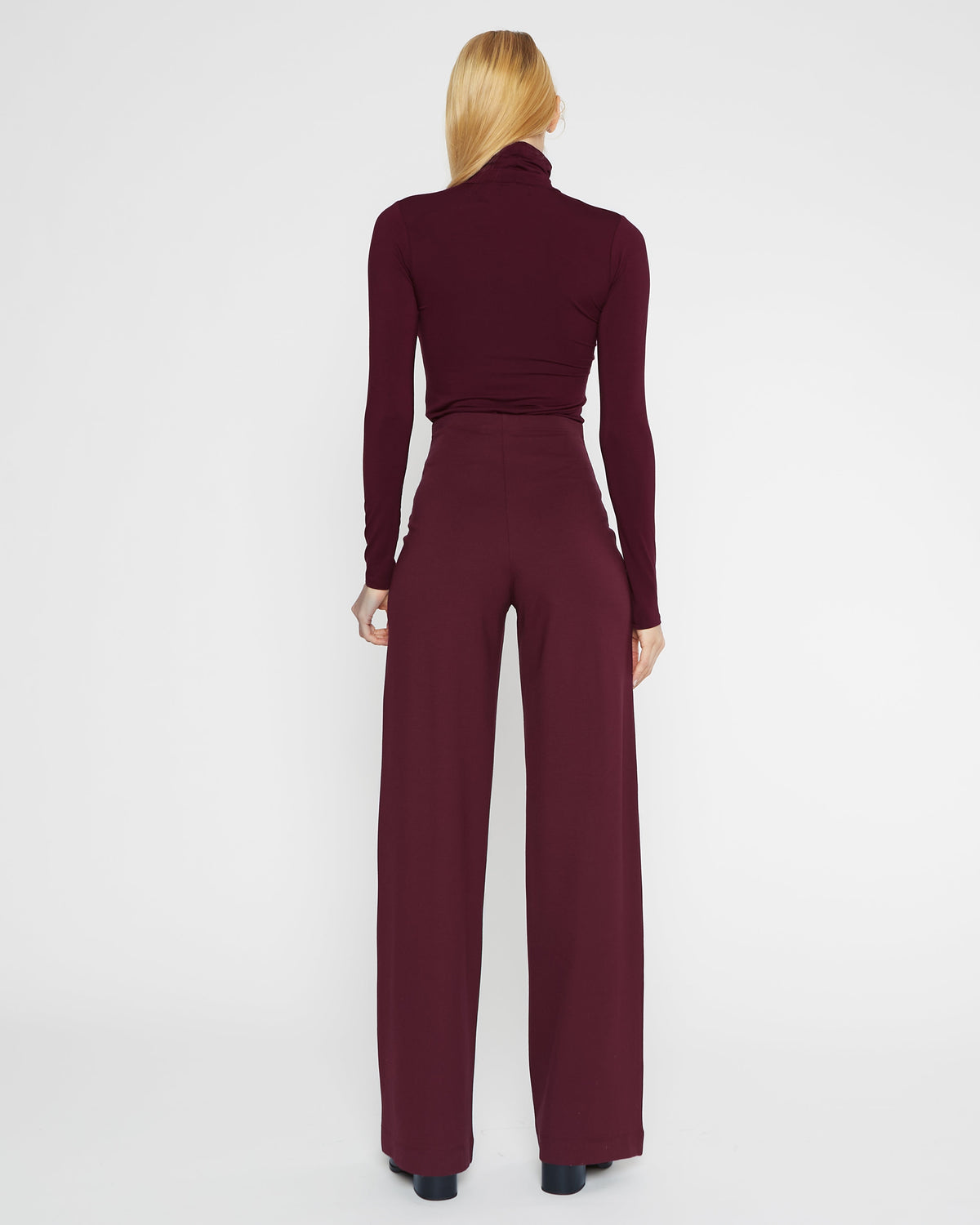 Elderberry Ponte Knit Straight Leg Pant