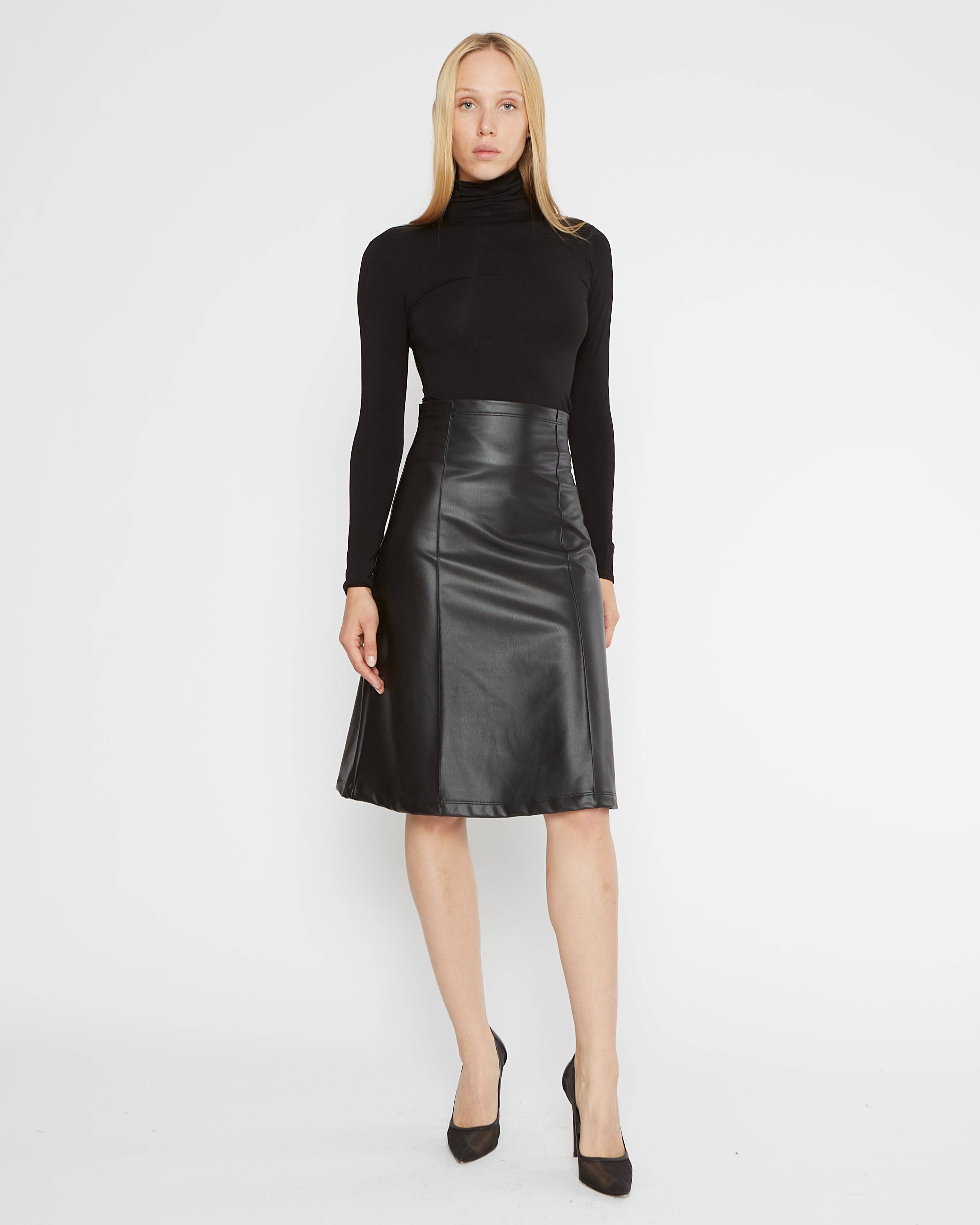 Leather midi skirt 01 hotsell