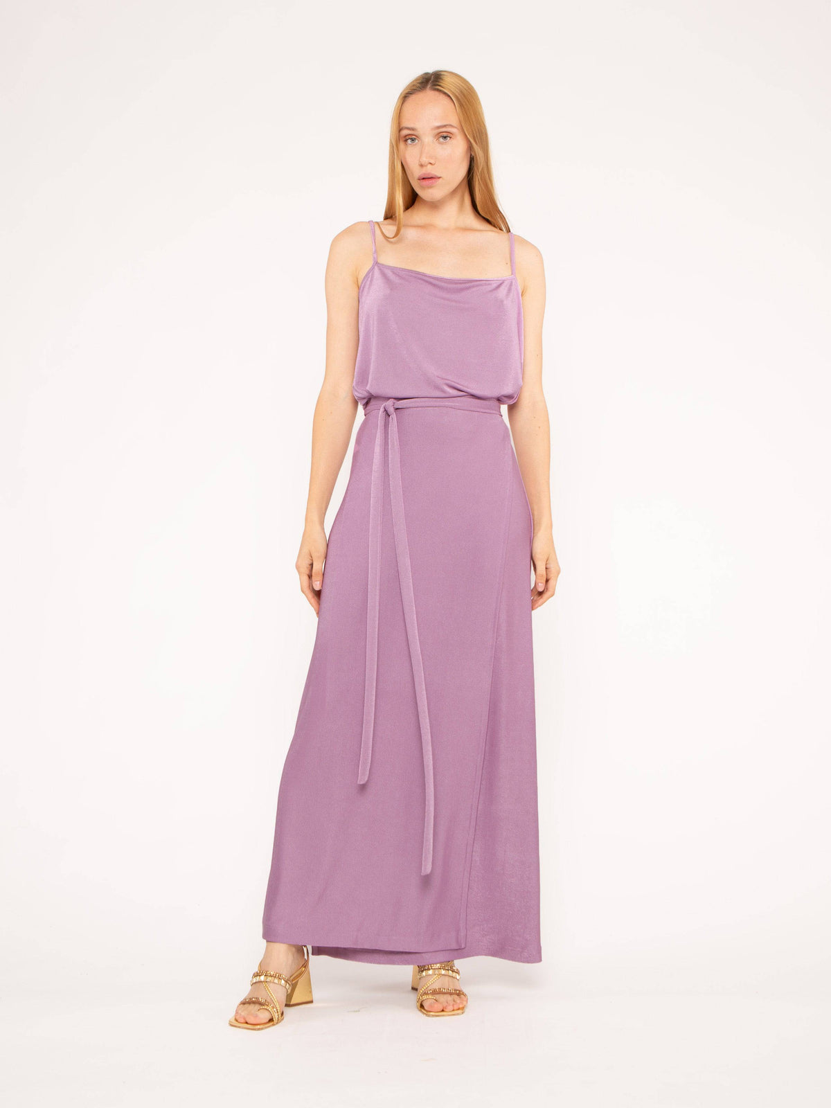 Lavender Slinky Wrap Skirt