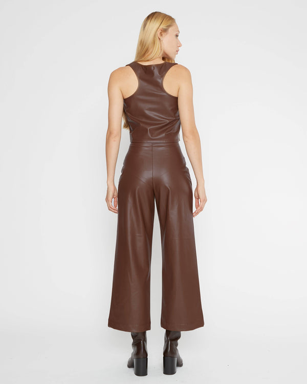 Chestnut Vegan Leather Tank Top